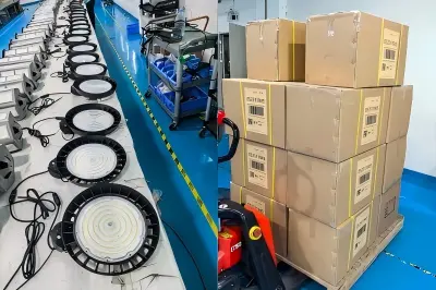 50 ρυθμιζόμενα UFO High Bay Lights έχουν αποσταλεί στις Ηνωμένες Πολιτείες